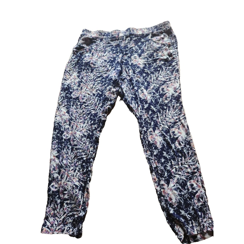 ROXY NEW! Black Silky‎ Viscose Elastic Waist Drawstring Jogger Pants Sz L NWOT!